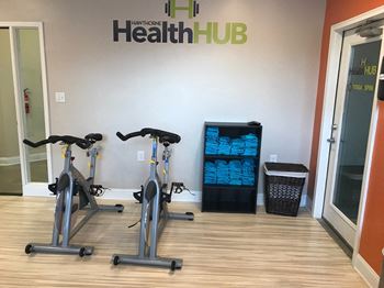 Fitness center at Hawthorne at Main